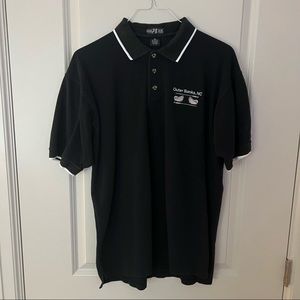 Vintage Outer Banks, North Carolina mens short sleeve polo shirt | size XL